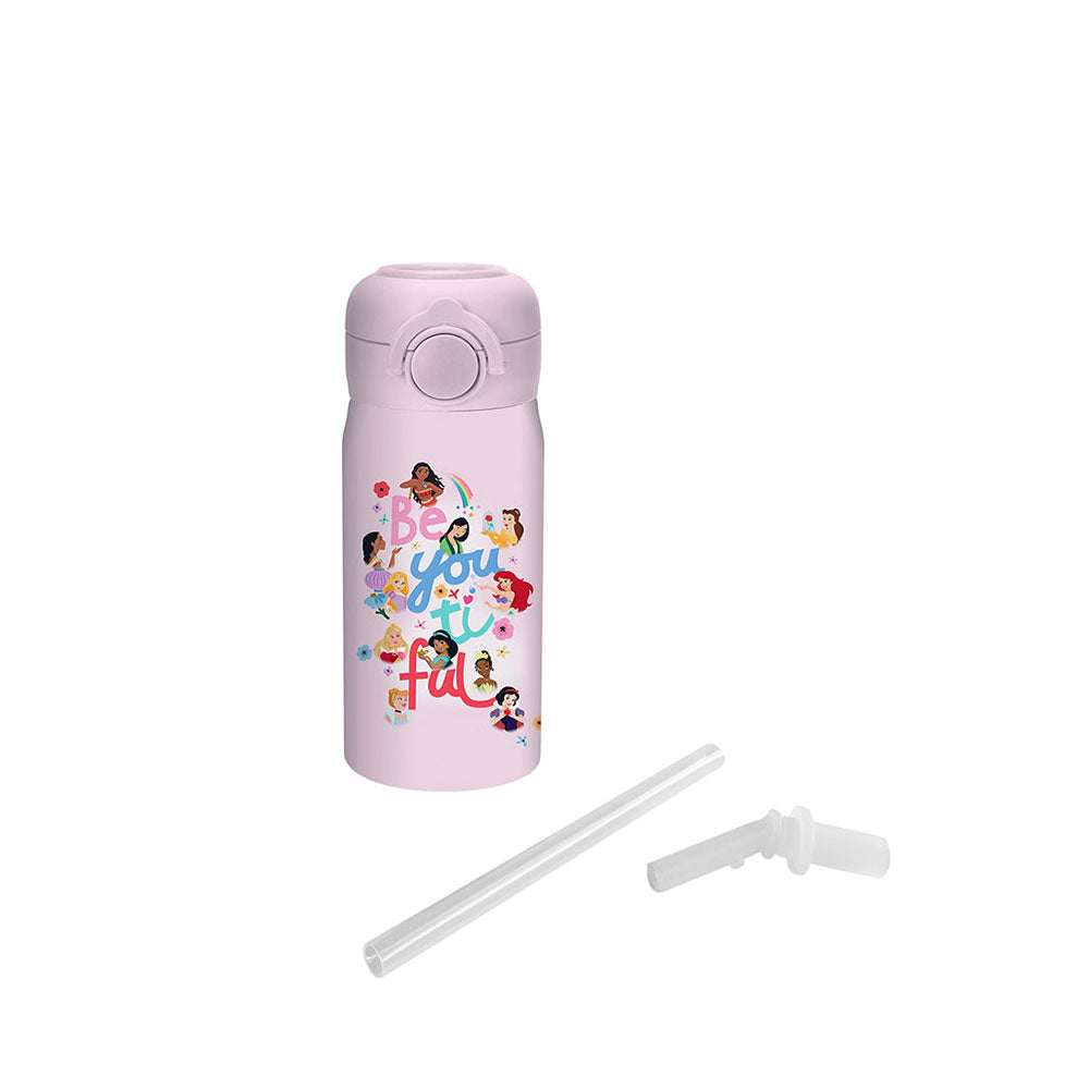 Totsafe Disney Kids Double Wall Stainless Steel Insulated Sippy Bottle 350mL: Princess More Than A Rainbow (BeYouTiFul)