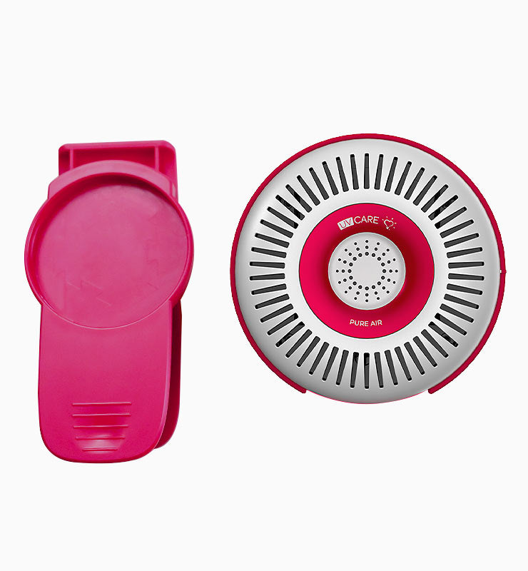 UV Care Pure Air Portable Air Purifier (Viva Magenta) with FREE The Clean Room Powerbank