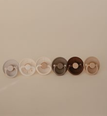 Frigg 6-Pack Pacifiers Round Silicone: Earthy Wonder