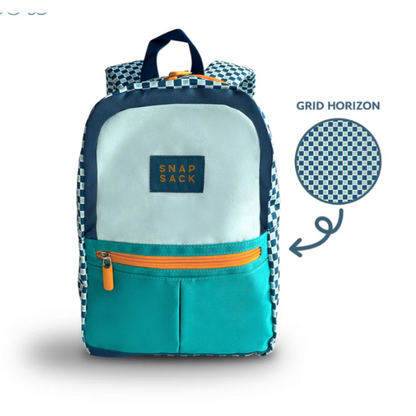 Snapsack Kids Backpack: Grid Horizon