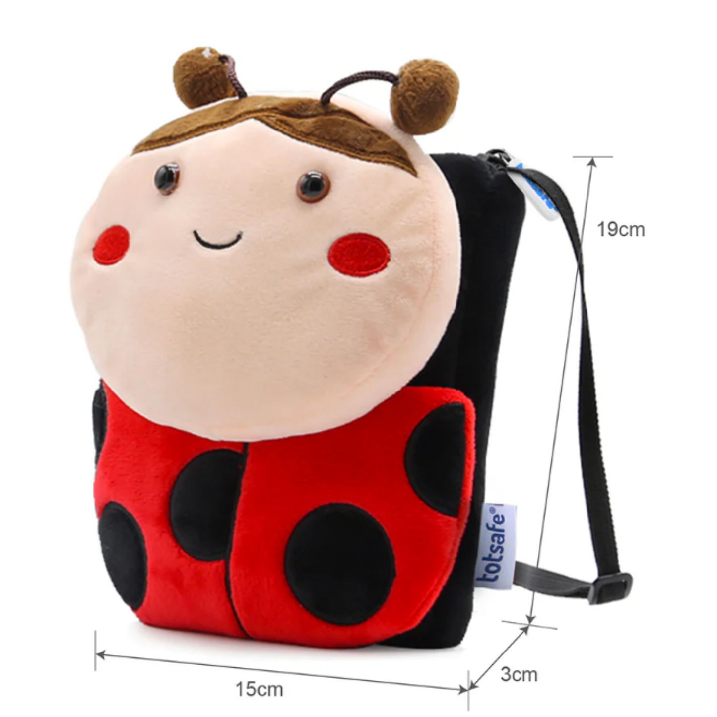 Totsafe Plush Bag Collection: Ladybug Crossbody Bag