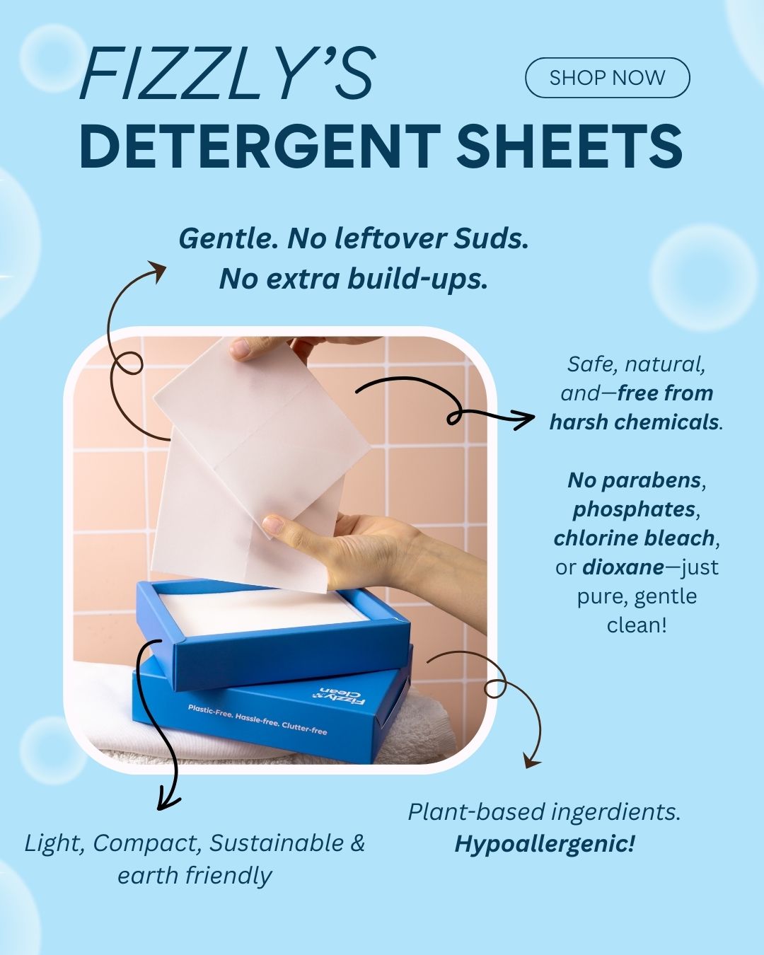 Fizzly Clean's Laundry Sheets