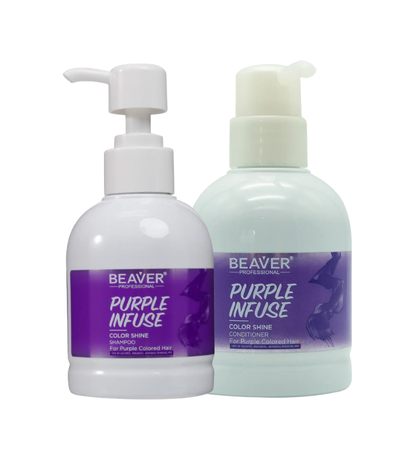BeaverPRO Infuse Color Shine Shampoo and Conditioner (Purple, 200ml)