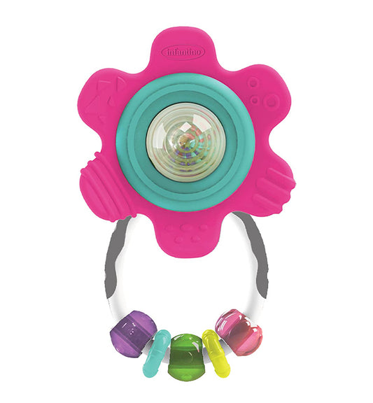 Infantino Spin & Rattle Teether (Pink)