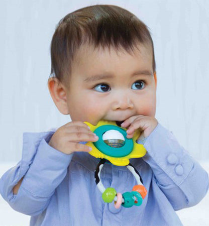 Infantino Spin & Rattle Teether (Yellow)