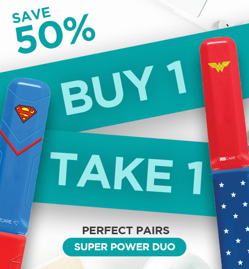 Perfect Pairs 1: Super Power Duo (His & Hers Justice League UV Care Pocket Sterilizer)