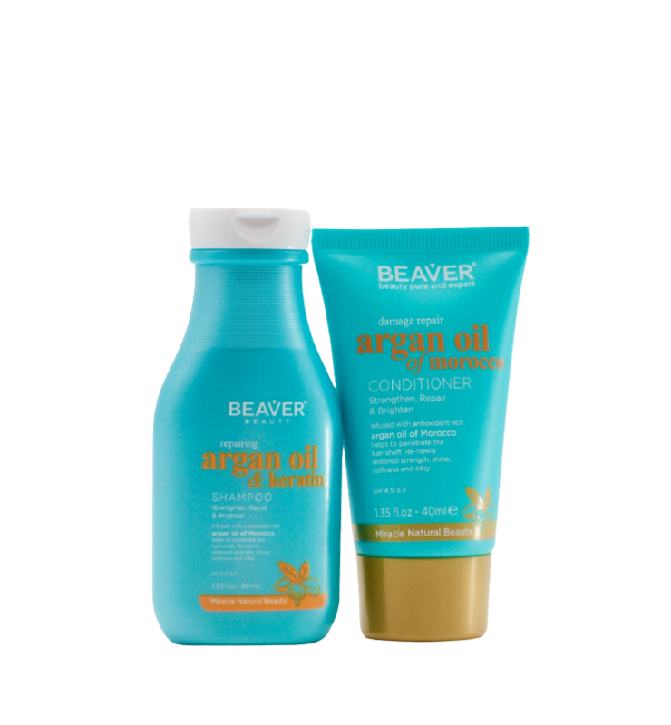 Beaver Beauty Argan Oil & Keratin Shampoo and Conditioner