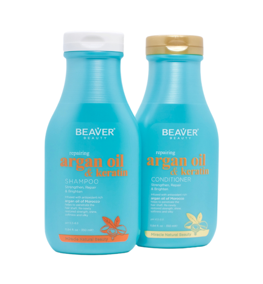 Beaver Beauty Argan Oil & Keratin Shampoo and Conditioner