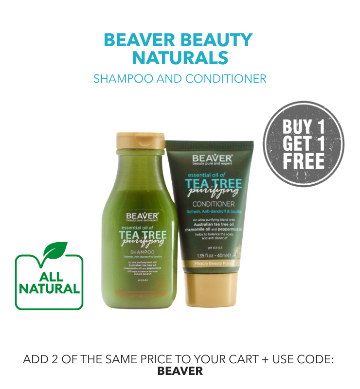 BUY 1 TAKE 1: Beaver Beauty Tea Tree Oil Purifying Shampoo and Conditioner