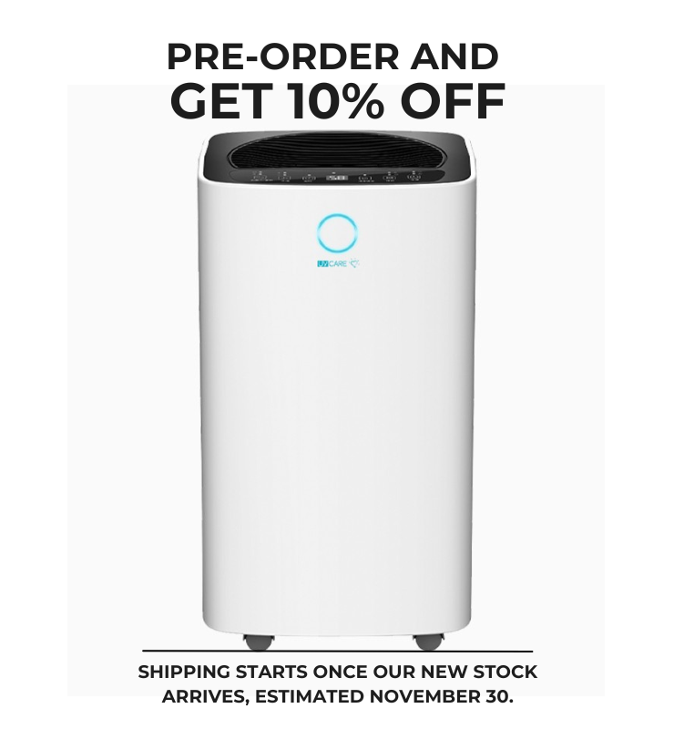 10% OFF ON PRE-ORDERS: UV Care Dry Pure 2-in-1 Dehumidifier & Air Cleaner: 12L