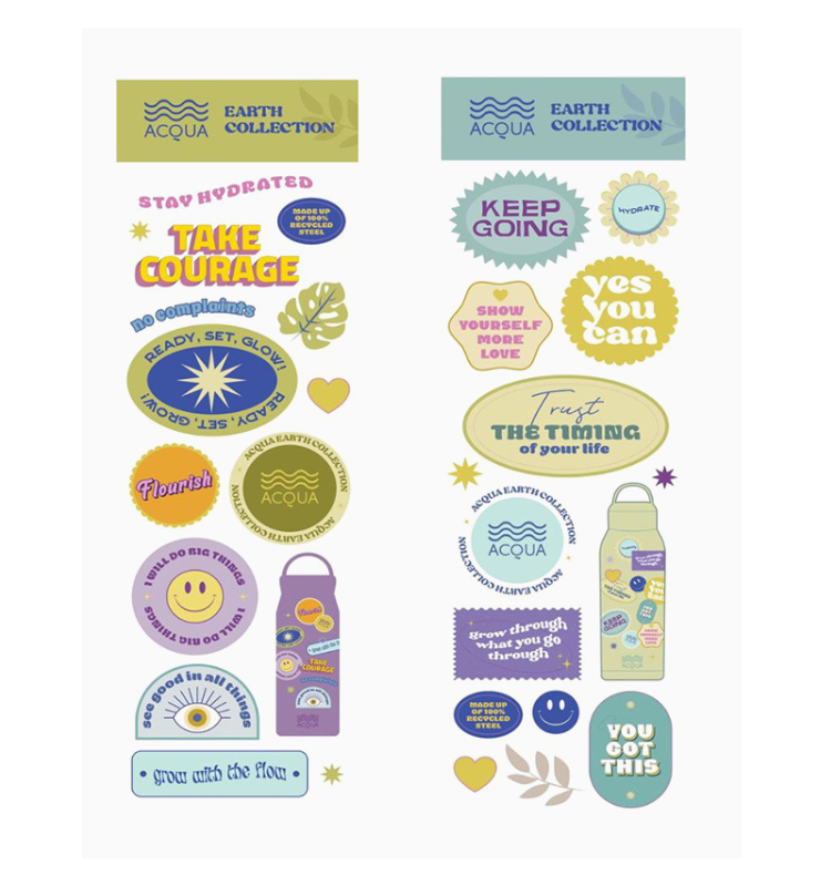 Acqua Earth Sticker Collection Set