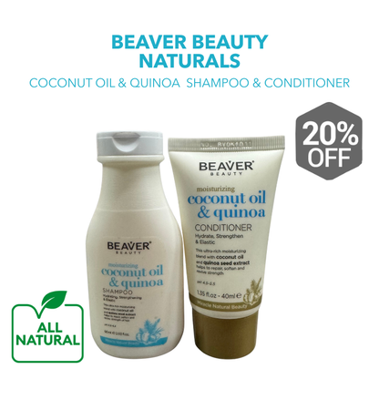 Beaver Beauty Coconut Oil & Quinoa Shampoo and Conditioner