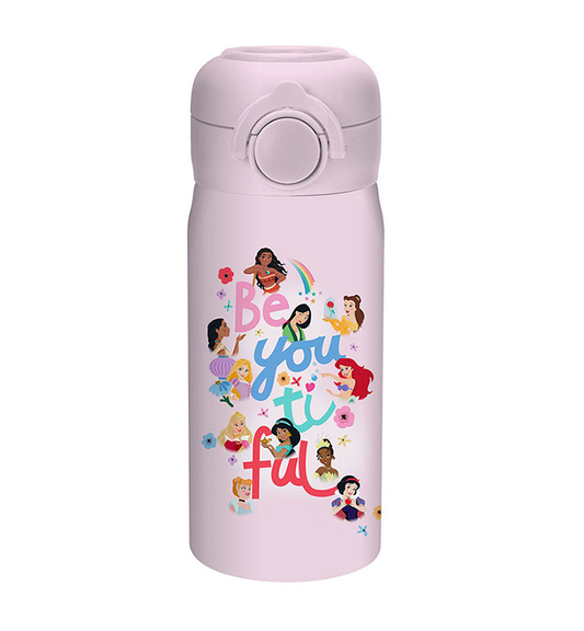 Totsafe Disney Kids Double Wall Stainless Steel Insulated Sippy Bottle 350mL: Princess More Than A Rainbow (BeYouTiFul)