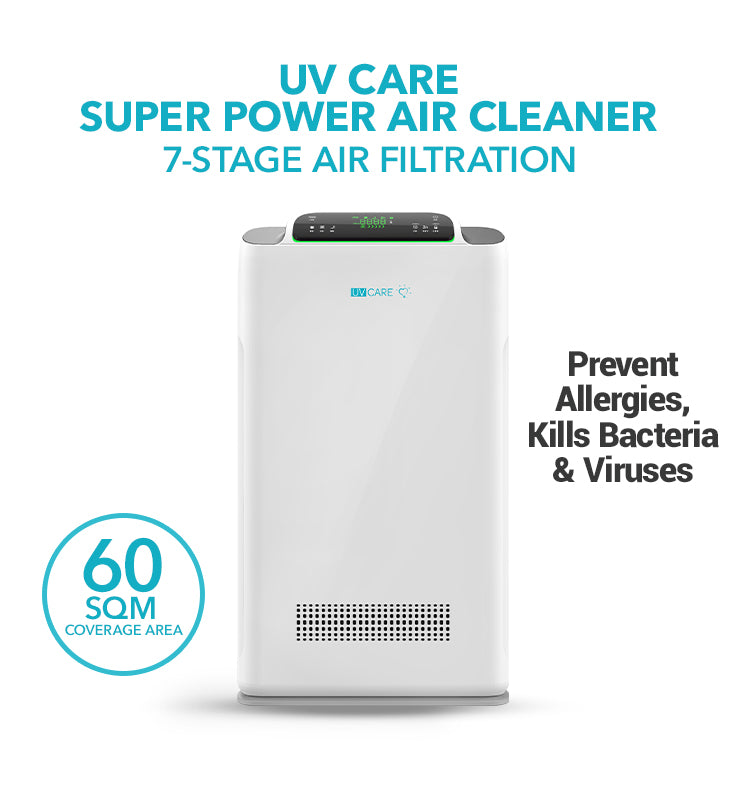 UV Care Super Power Air Cleaner w/ Medical Grade HEPA Filter