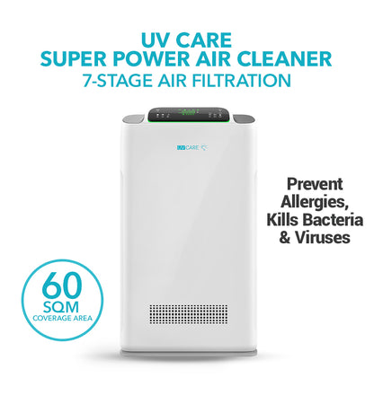UV Care Super Power Air Cleaner w/ Medical Grade HEPA Filter