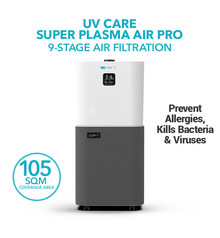UV Care Super Plasma Air Pro w/ Medical Grade HEPA Filter & ViruX