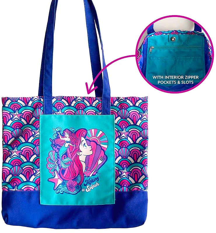Zippies Lab Princess Ariel Pattern Ditsy Tote Bag