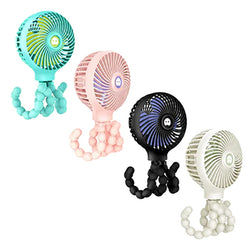 Octopi 3-Speed Portable Multi-Position Fan (2022 Upgraded Version): Pink