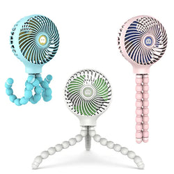 Octopi 3-Speed Portable Multi-Position Fan (2022 Upgraded Version): Pink