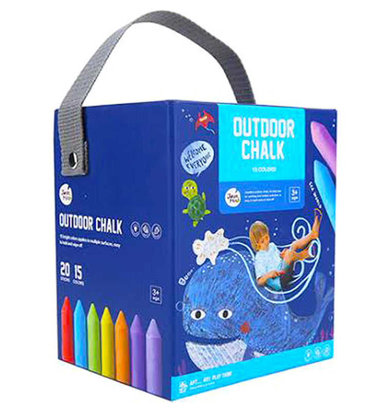 Joan Miro Washable Sidewalk Chalk: 15 Colors (20 Pieces Set)