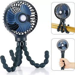 Octopi 3-Speed Portable Multi-Position Fan (2022 Upgraded Version): Raven Black