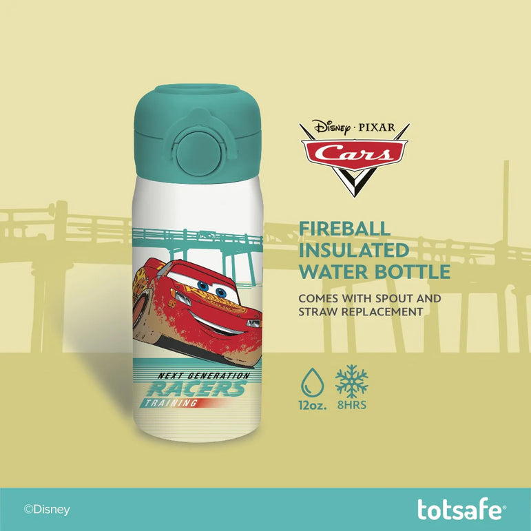 Totsafe Disney Kids Double Wall Stainless Steel Insulated Sippy Bottle (350ml): Disney Cars Next Generation Racers