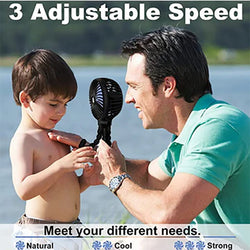 Octopi 3-Speed Portable Multi-Position Fan (2022 Upgraded Version): Raven Black