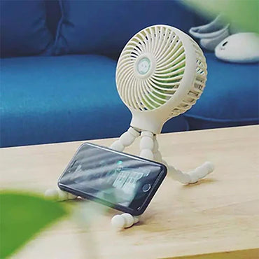 Octopi 3-Speed Portable Multi-Position Fan (2022 Upgraded Version): Vanilla Cream