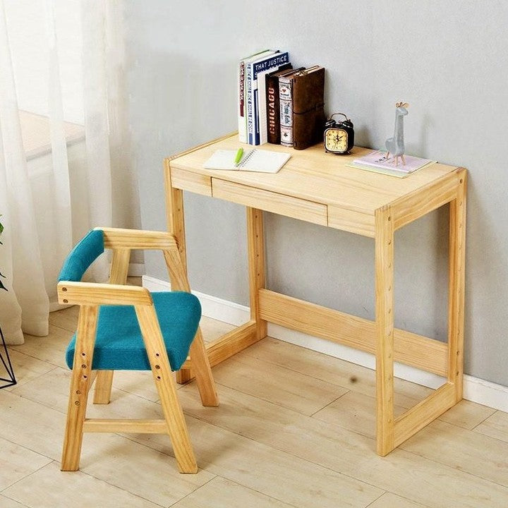 Adrianne Adjustable Kids Table & Chair Set by Hamlet Kids Room: Teal Cushion