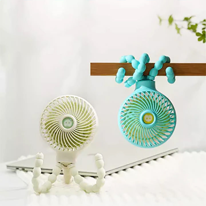 Octopi 3-Speed Portable Multi-Position Fan (2022 Upgraded Version): Pink