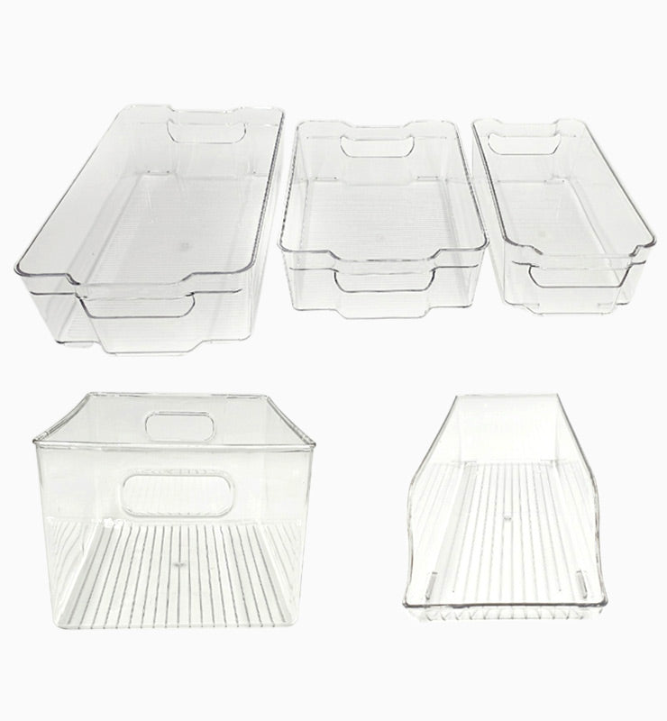 Zen Homes Claire Multipurpose Clear Storage Boxes: 5-Piece Set