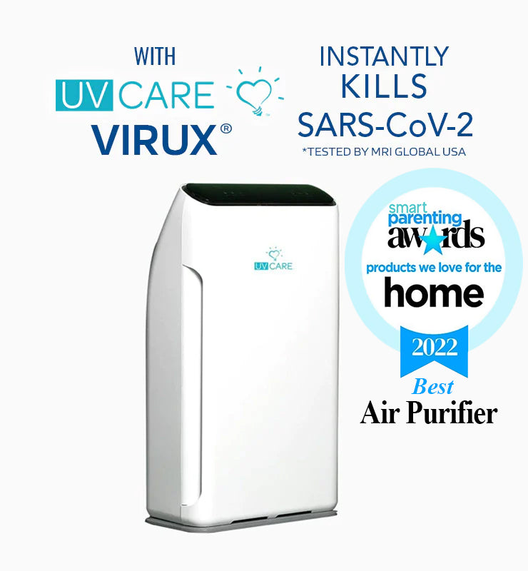 UV Care Super Air Cleaner w/ Medical Grade H14 HEPA Filter & ViruX Patented Technology (Instantly Kills SARS-CoV-2)