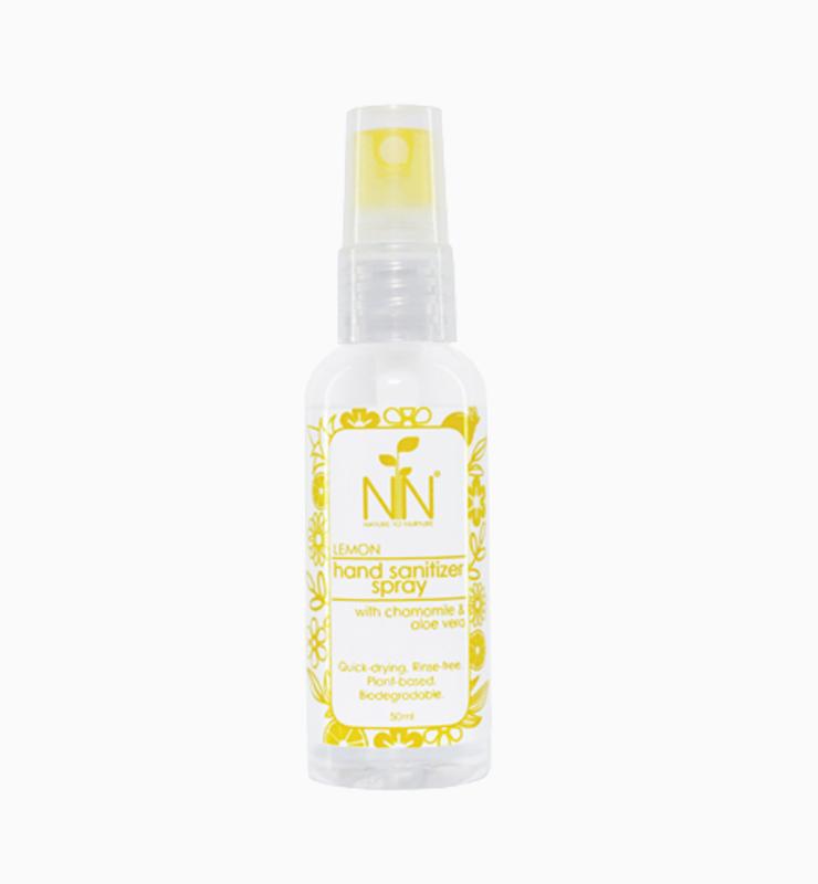 Nature to Nurture Hand Sanitizer Spray w/ Chamomile & Aloe Vera: 50ml