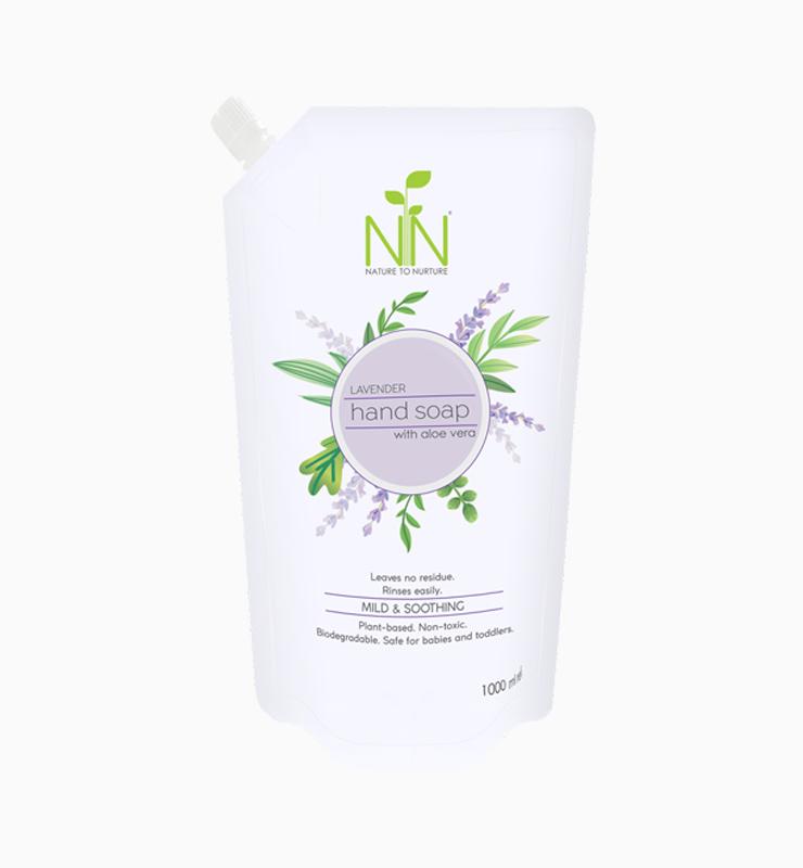 Nature to Nurture Hand Soap with Aloe Vera: 1000ml Refill Pouches