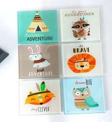 6 Pc. Glass Coasters: Assorted Design