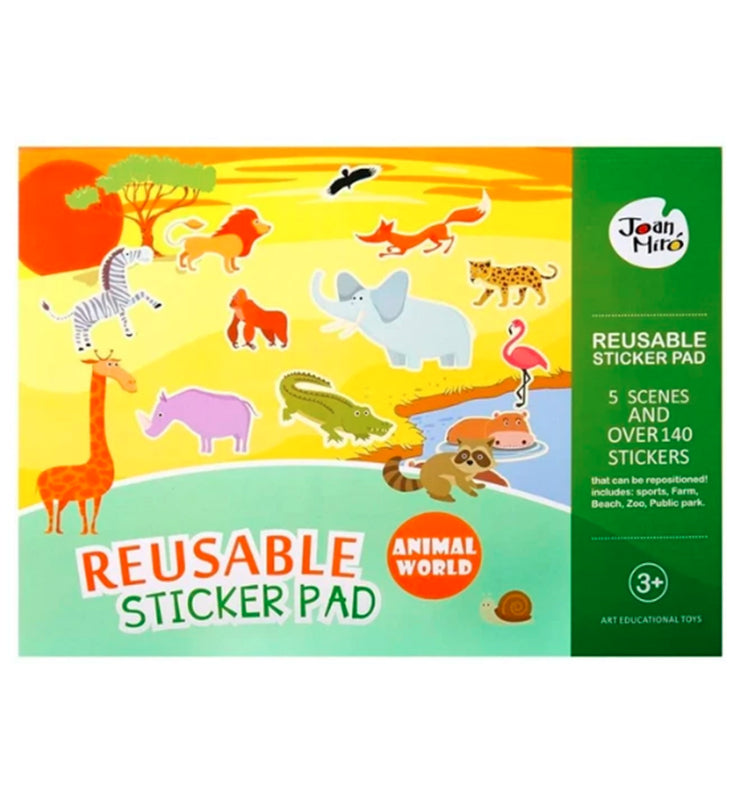 Joan Miro Reusable Sticker Pad Set: Animal World