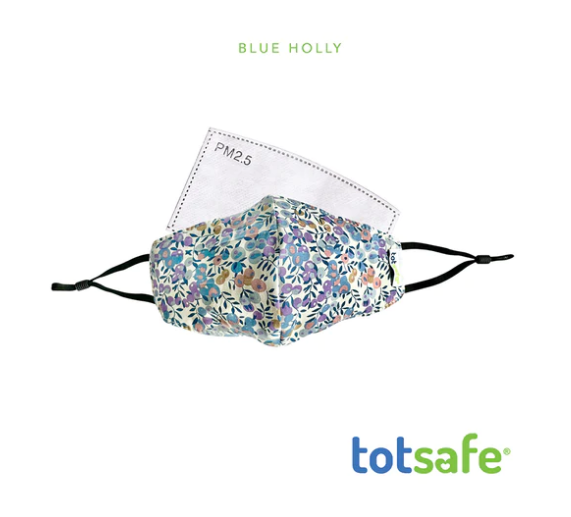 Totsafe Lifestyle Mask: Blue Holly w/ 3 Filters