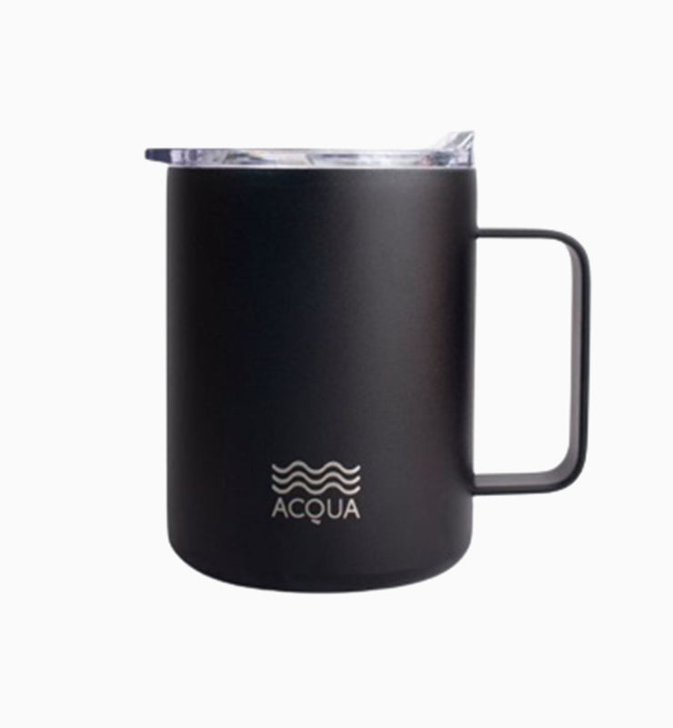 Acqua Insulated Mug in Charcoal Black