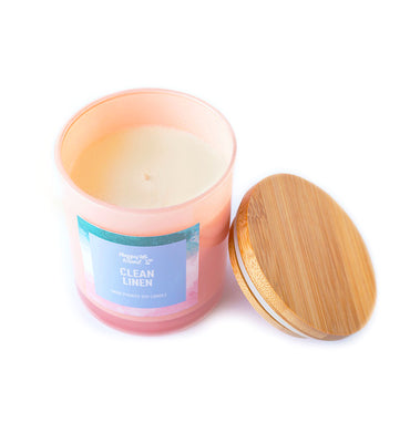 Happy Island Clean Linen Soy Candle: 10oz
