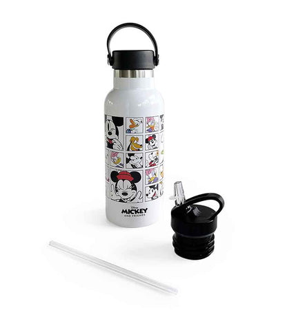Skater Skater Die-cut Cap Silicone Straw Blow Bottle Water Bottle 350ml  Mickey Mouse Disney 