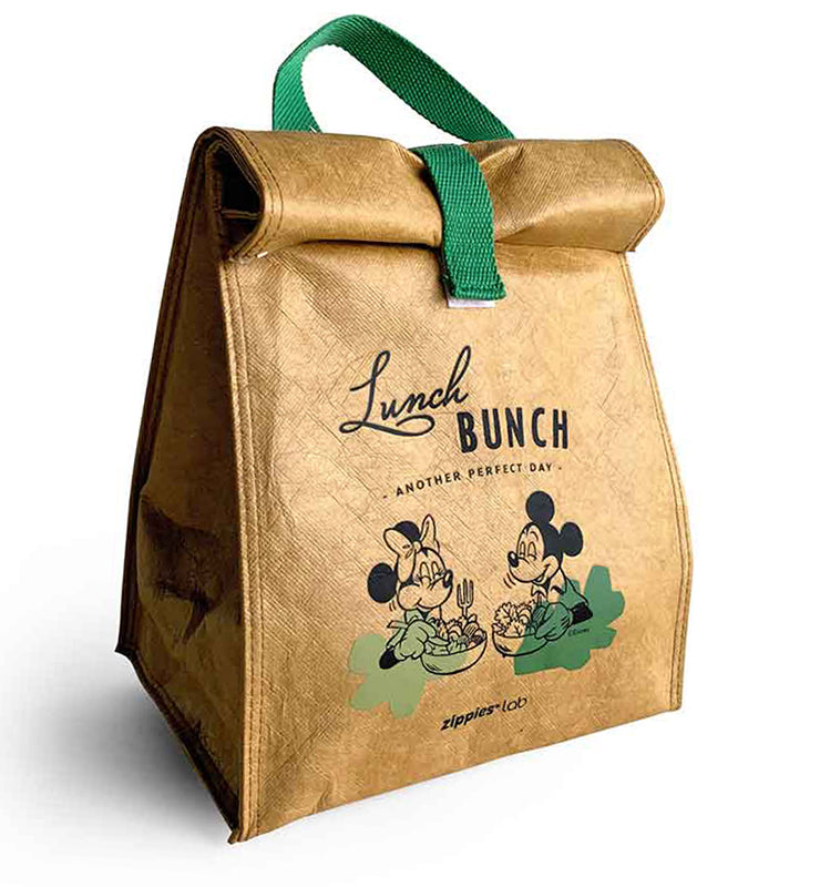 Zippies Lab Mickey Hello Green World Insulated Lunch Bag