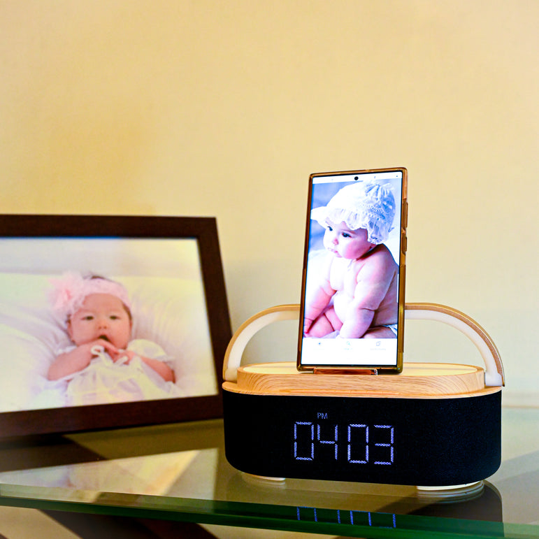 The Clean Room Oomph Bluetooth Speaker with Wireless Charging Pad