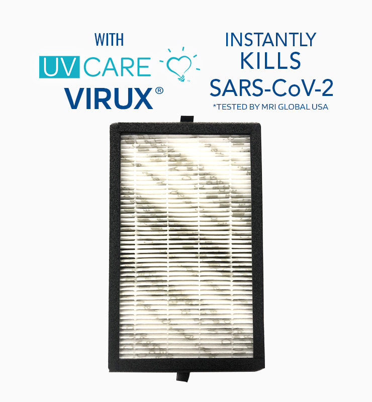 Replacement Filter for the UV Care Desk Air Purifier w/ Medical Grade H13 HEPA Filter & ViruX Patented Technology (Instantly Kills SARS-CoV-2)