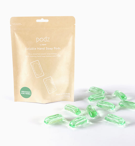 Podz Soluble Hand Soap Pods: Germanium & Herbs - 10s