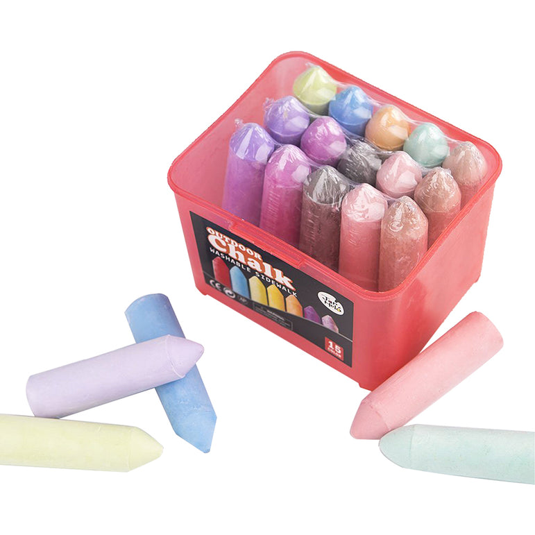 Joan Miro Washable Sidewalk Chalk: 15 Colors (20 Pieces Set)