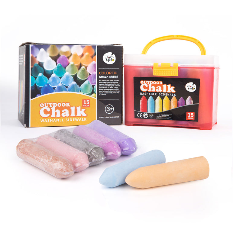 Joan Miro Washable Sidewalk Chalk: 15 Colors (20 Pieces Set)