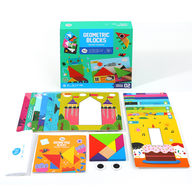 Joan Miro Geometric Blocks: Square Tangram