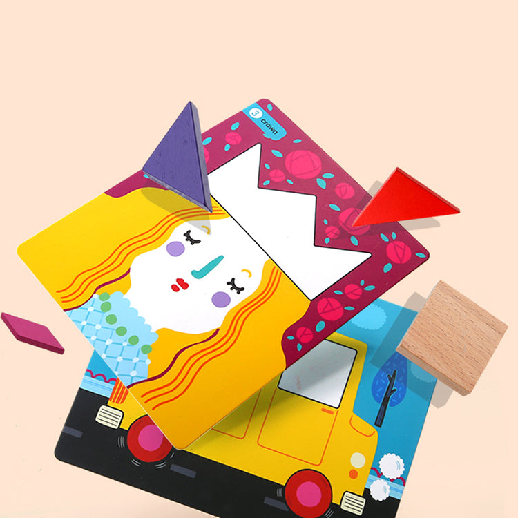 Joan Miro Geometric Blocks: Heart Tangram