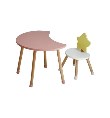 Lunella Kids Table & Chair Set by Hamlet Kids Room: Pink Table & White Chair