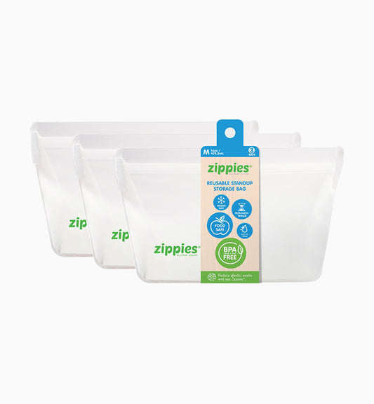 Zippies Reusable StandUp Storage Bags: Medium